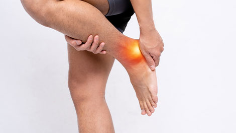 patient requiring ankle pain treatment in Cupertino