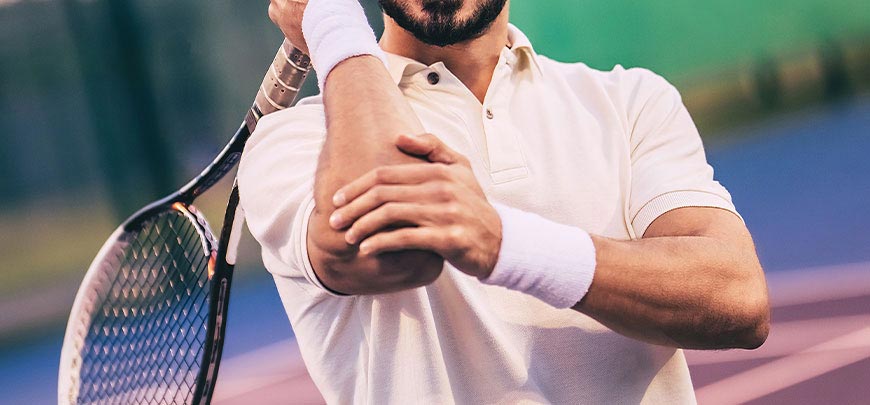 patient needing tennis elbow treatment in Cupertino
