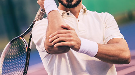 patient requiring tennis elbow treatment in Cupertino